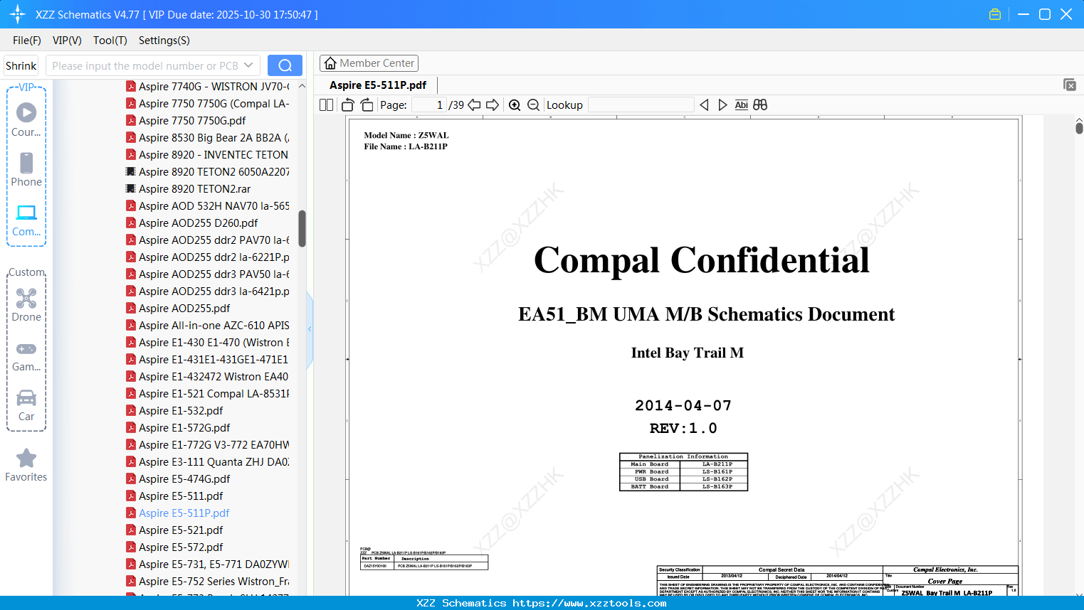 Laptop ACER Aspire E5-511P